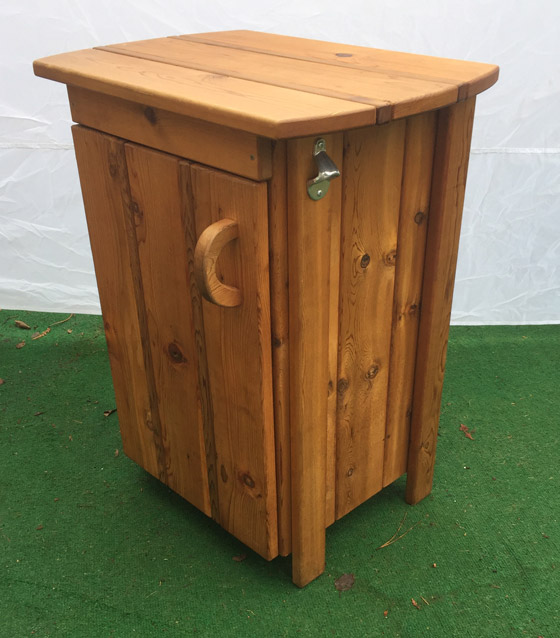 Handcrafted, made in Seattle western cedar grill side cabinet