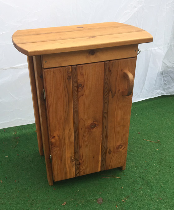 western cedar outdoor grill side cabinet front