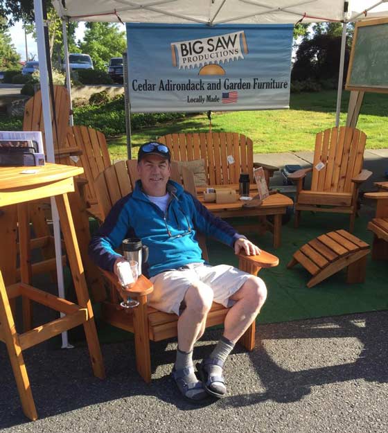 Jason Mitchell at the Big Saw Productions booth