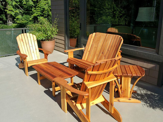 western cedar fancy garden table in a collection
