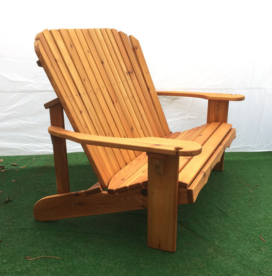 handmade adirondack loveseat right side