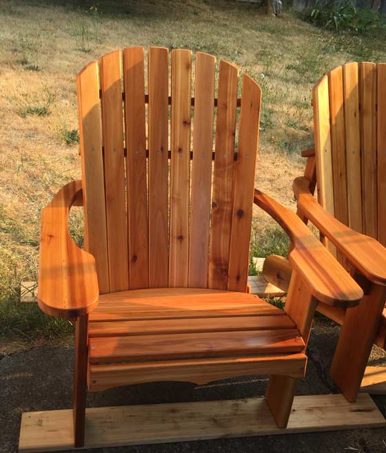 handcrafted jumbo adirondack chairs in a collection