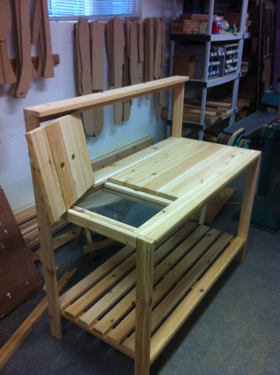 handmade potter's bench variation